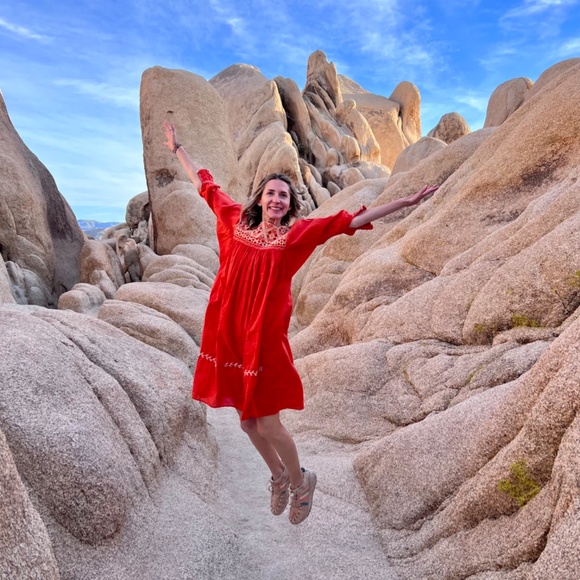 Vintage Mexican Oaxacan Gauze dress Small - Picture 8 of 8